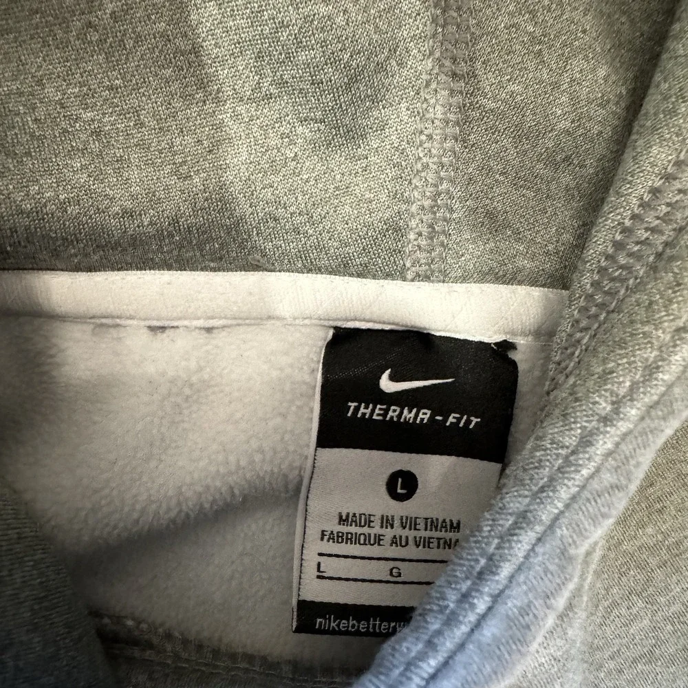 Nike Dri Fit Gray Pullover Hoodie Men's Sz L Therma Fit‎ Athlete